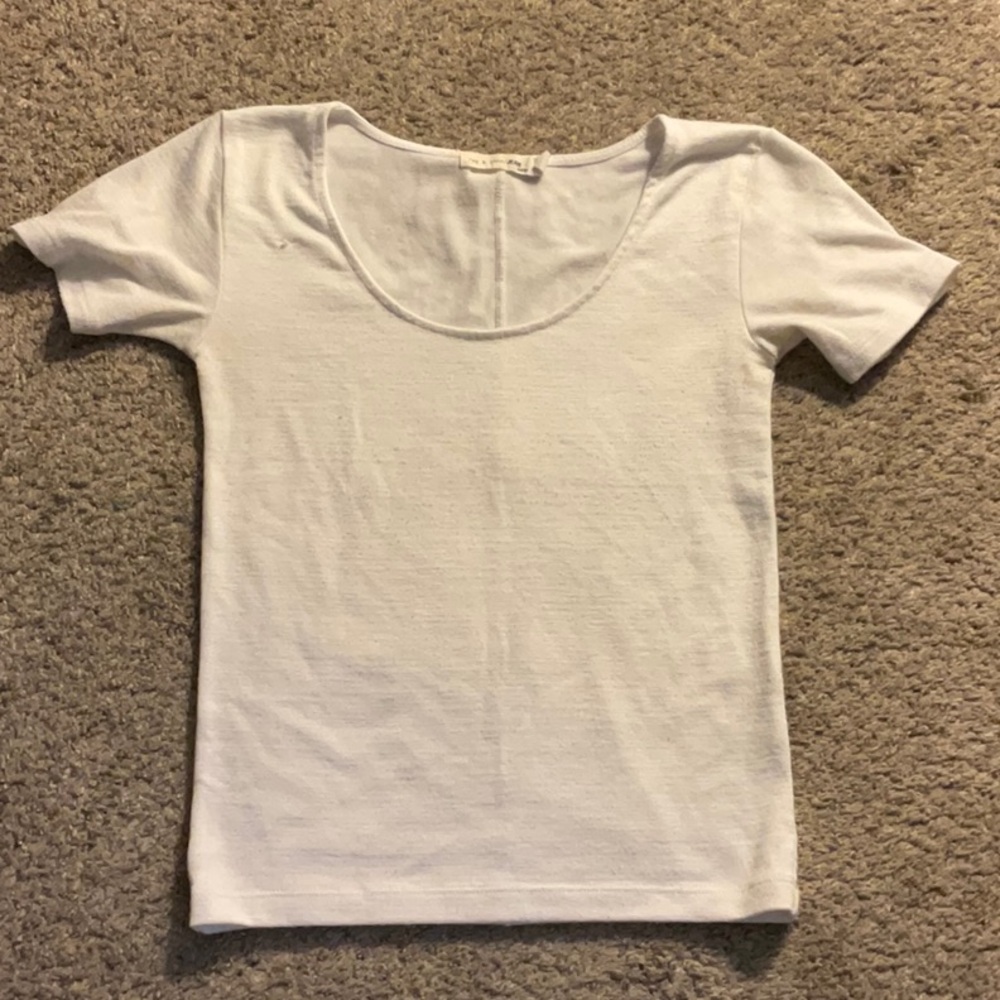 White Scoop Neck T-Shirt from rag & bone